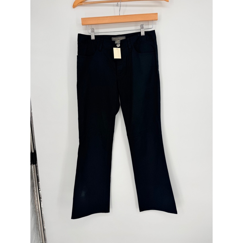 Banana Republic Factory Pants 4‎ Black Regular Stretch Cotton Office Chic Career